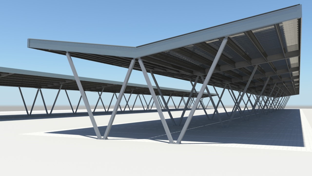 Aluminum Carport Mounting Structure