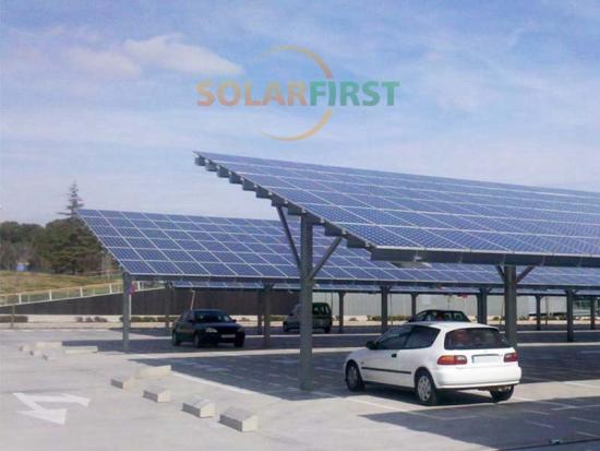 Steel solar ground carport mounting