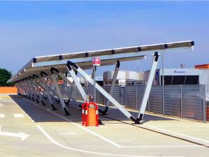 solar carport pv mounting structure untuk parkir mobil