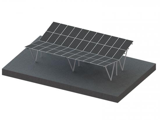 Solar Aluminium Carport Mounting Double V Type / W Jenis / N