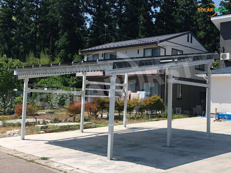 proyek carport fotovoltaik Jepang 640KW
